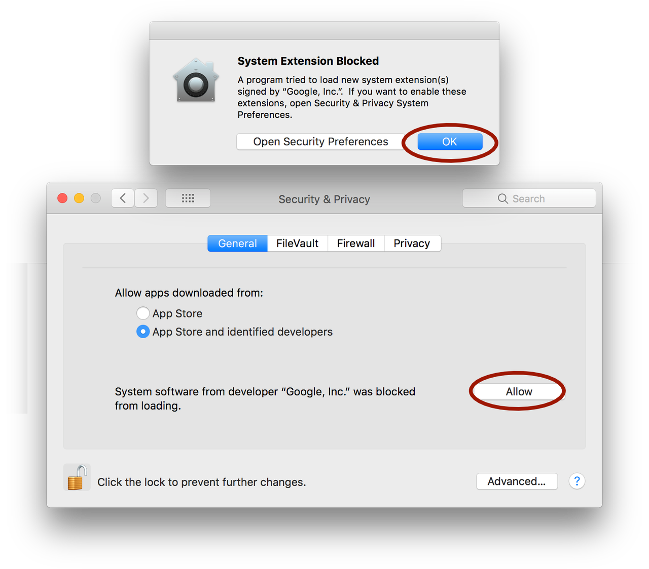 sync options for google drive and mac